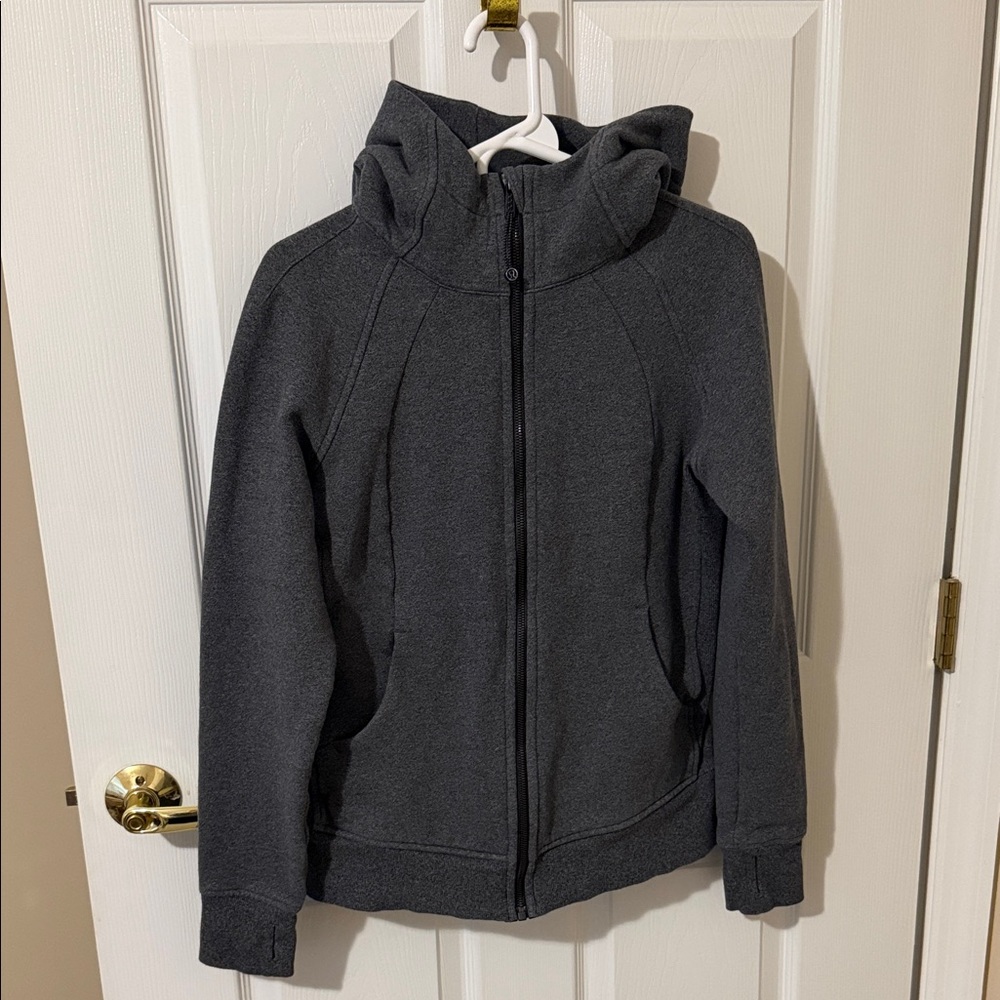 LULULEMON zipper hoodie jacket size 10 dark gray